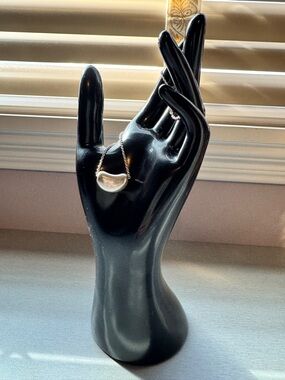 Tiffany & Co Elsa Peretti Bean Necklace Sterling Silver 925 w/ Original Chain